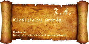Királyfalvi András névjegykártya