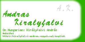 andras kiralyfalvi business card