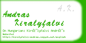 andras kiralyfalvi business card